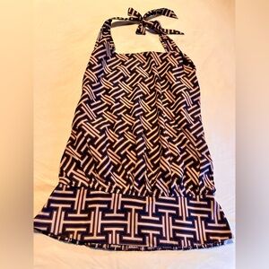 Express Women’s Geometric Halter Top in Brown and Cream, XS, NWT